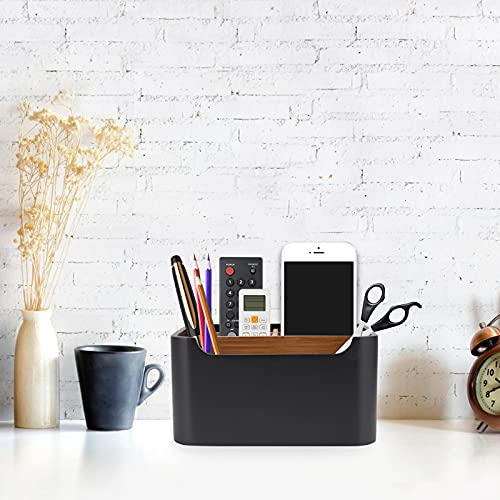 2 Pack Remote Control Holders, Desk Organizers with Dividers,Black - color: BLACK, size: 2 Pack