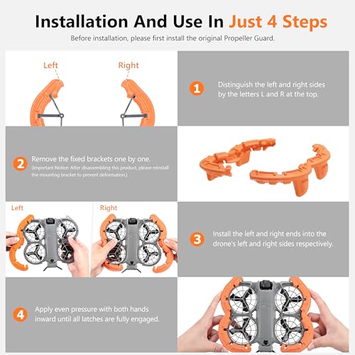 STARTRC Propeller Guard for DJI Neo 2, Orange - color: Orange