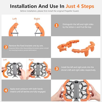 STARTRC Propeller Guard for DJI Neo 2, Orange - color: Orange