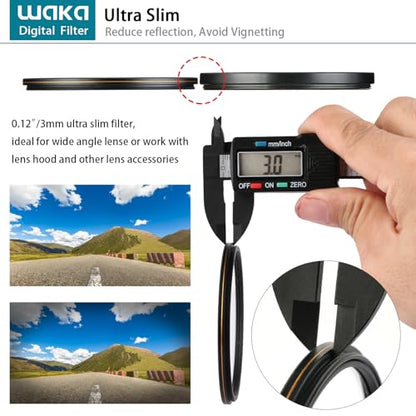 waka 72mm MC UV Filter - Ultra Slim 16 Layers Multi Coated Ultraviolet - size: 72mm