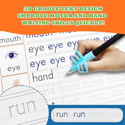 Magic Grooved Writing Practice for Kids, Reusable Grooved Workbook