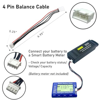 MaximalPower Charging Cables for Yuneec 7500mAh Q500 Battery | 3 Different Cables for Your Drone RC Quadcopter Battery Charging Needs (Charging Cables only)