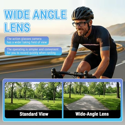 Smart Glasses with Camera 1080P HD Video Recording Sports Action Eyewear