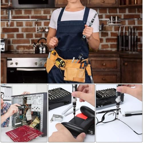 115-in-1 Precision Screwdriver Set, Electronics Repair Tool Kit Micro Bit with Flexible Shaft for Phone, Mac, Computer, Watch, Console, Doorbell, Electronic, Tools Gift - color: 115 in 1