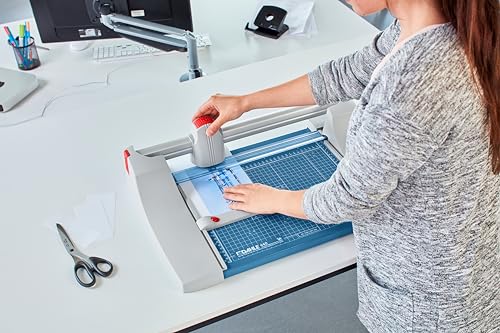 Dahle 440 Premium Rotary Trimmer, 14" Cut Length, 30 Sheet Capacity, Self-Sharpening, Automatic Clamp, German Engineered Paper Cutter - size: 14" Cut Length