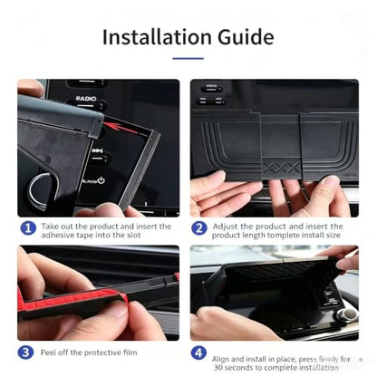 Car GPS Sun Shade, Anti-glare Vehicle Navigator Sunshade Visor, Adjustable Car Visor Display Screen Cover, for 7-12 Inch Car Displays (Black)