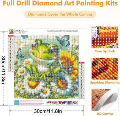 Axquilon Frog Diamond Art Kits for Adults 12x12 inch - color: Frog