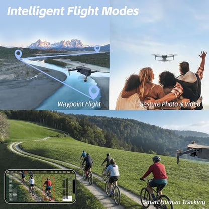 3-Axis Gimbal GPS Drone with 4K Camera, 90 Min Long Flight Time,3280 FT Long Control Range, Auto Return, Follow Me, Brushless Motor, 5G FPV RC Quadcopter for Beginners(Under 249g)
