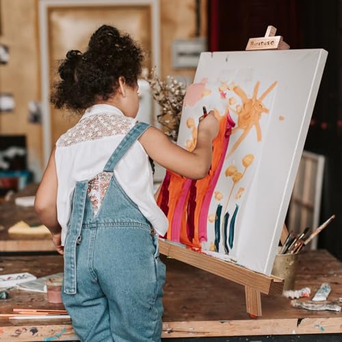 Miratuso Painting Easel, A-Frame Wooden Tabletop Easel Display Stand - style: Single