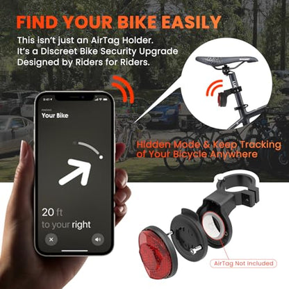 AirTag Bike Tracker Mount Hidden Anti-Theft Seatpost Reflector Holder