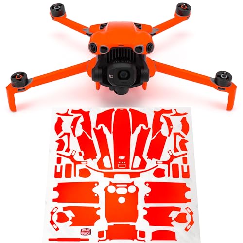 WRAPGRADE Skin Stickers Compatible with DJI Mini 5 Pro (Neon Orange) - color: Neon Orange
