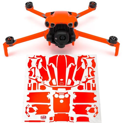 WRAPGRADE Skin Stickers Compatible with DJI Mini 5 Pro (Neon Orange) - color: Neon Orange