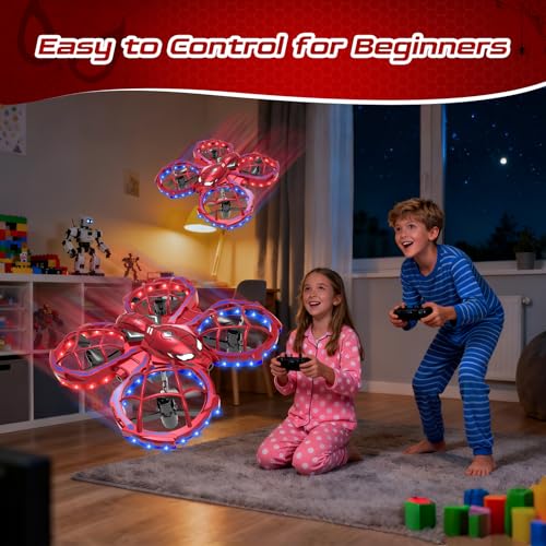 Spider Mini Drone for Kids Beginners - Toss to Go Quadcopter Birthday Gifts