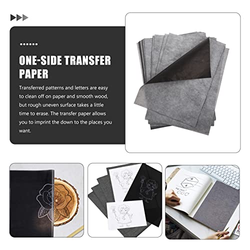 Beatifufu A4 Carbon Transfer Paper Sheets One-Side Graphite Copy Paper for Tracing Drawing Writing Pattern Transfer DIY Crafts Art Design and Imprinting