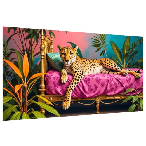 YOYA Large Diamond Art Kits for Adults, Leopard 5D Large Diamond Painting - color: Leopard 503