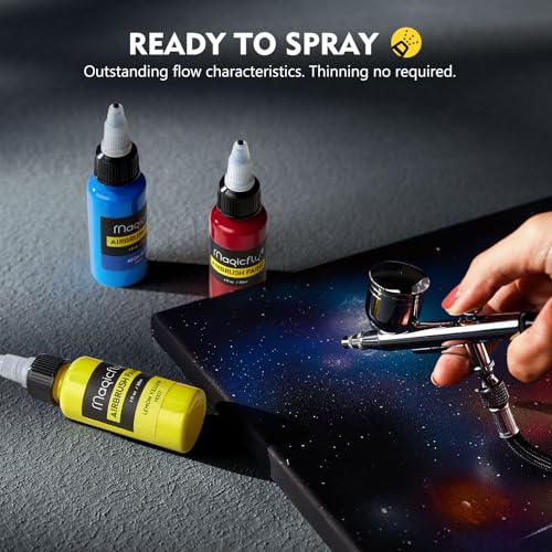 Magicfly Airbrush Paint, 16 Colorsx30ml Air Brush Paint, Airbrush Paint Set