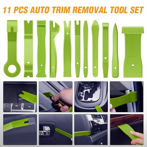 GOOACC 238Pcs Trim Removal Tool Auto Push Pin Bumper Retainer Clip Set - color: 120Pcs Clips + 118 Remover Green