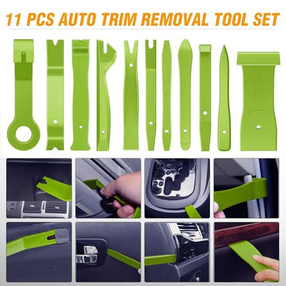 GOOACC 238Pcs Trim Removal Tool Auto Push Pin Bumper Retainer Clip Set - color: 120Pcs Clips + 118 Remover Green