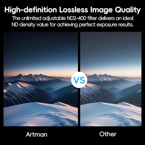 Artman 67mm Side Lever Variable ND Lens Filter ND2-400 (1-9 Stops) - size: 67 MM