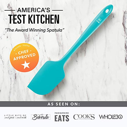 DI ORO Large Silicone Spatula - 600F Heat Resistant, Teal - color: Teal