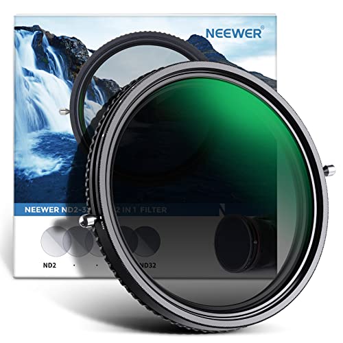 NEEWER 2 in 1 67mm Variable ND & CPL Filter, ND2-ND32 & Circular Polarizer - size: 67mm