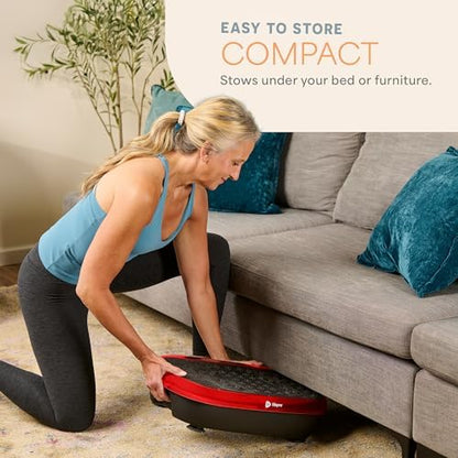 Lifepro HexaPlate Lite Compact Vibration Plate with Magnetic Acupoints - color: Red