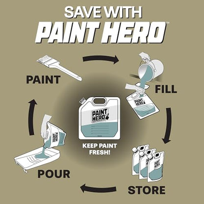 Paint Hero 8 Pack Paint Storage Bags - Airtight Refillable Quart and Gallon Pouches with Funnel