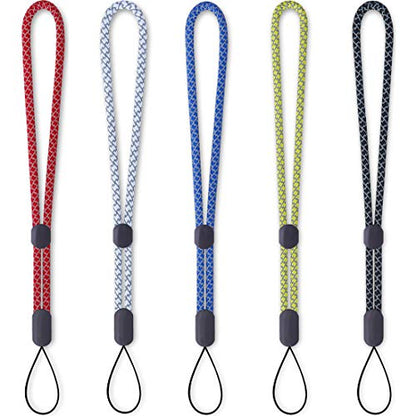 YOUOWO Adjustable Wrist Colored Lanyard Reflective Hand Srap Lanyards 5Pack - color: 5 Pack Reflective Wrist Lanyard