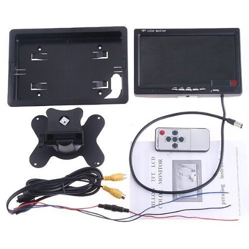 BW 7 inch High Resolution 800 * 480 TFT Color LCD Car Rear View Camera Monitor Support Rotating The Screen and 2 AV Inputs