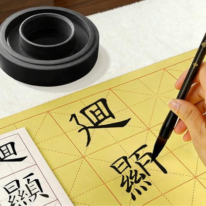 Chinese Calligraphy Practice Paper 180 Sheets, 40gsm Xuan Rice Paper with 7cm Grid for Chinese Brush Writing, Kanji & Japanese Shodo, Ideal for Students and Beginners - size: 180 sheet
