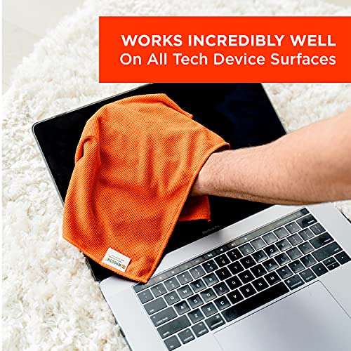 WHOOSH! Microfiber Glasses & Screen Cleaning Cloth, 3 Pack, 14x14, Orange - size: 3 Count (Pack of 1)