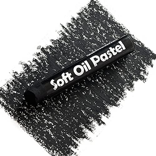 12 Pcs Cream Soft Oil Pastels Vibrant Black - color: 12pcs-black 02