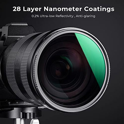 K&F CONCEPT 77mm Fixed ND4 ND8 ND64 ND1000 Lens Filters Kit - size: 77mm