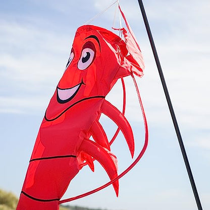In the Breeze 5010 — 3D Lobster Windsock — Hanging Outdoor Beach Decoration for Homes, Gardens, Yards - style: Lobster