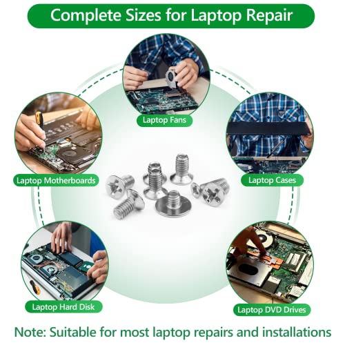 633Pcs M.2 SSD Screw Kit, Motherboard Standoffs PC Screws Set - color: 633 Pcs Silver M.2 Screw