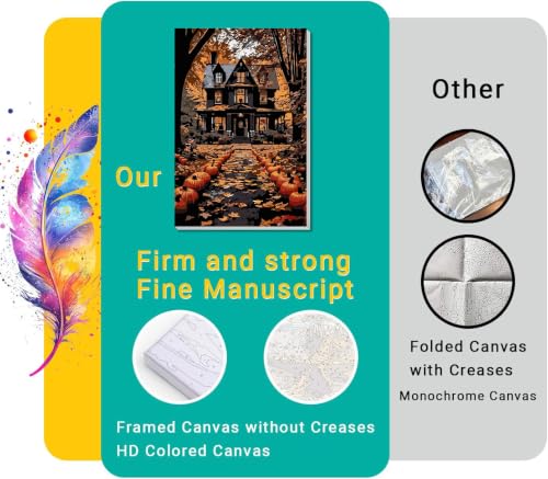 Axquilon 3 Packs Fall Framed Paint by Numbers Kit for Adults 8x10in - color: 3 Pack Fall with Easel