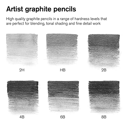 Winsor & Newton Studio Collection, Graphite Pencils, Set of 6 - style: 6 Graphite Pencils