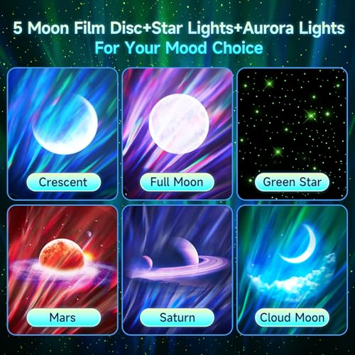 One Fire Northern Lights Projector Galaxy 7-15 Year Old Boy Birthday Gifts - color: Black