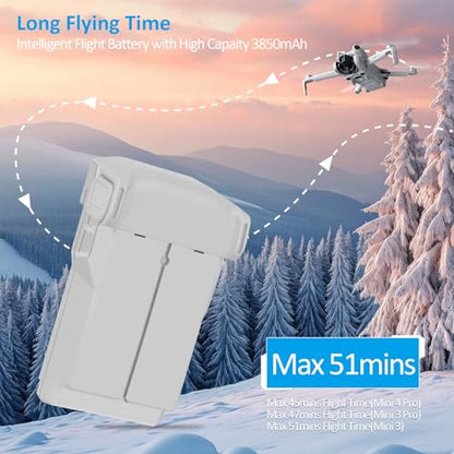 Mini 3 Series Intelligent Flight Battery Plus (2 Packs) with Bi-Directional Charging Hub for DJI Mini 3/3 Pro/4 Pro