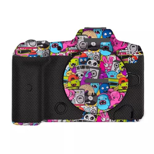 Anti-Scratch Camera Skin Wrap R5 Sticker Coat Vinly Protective Film Body Protector Decals Cover for Canon EOS R5 R 5 (Graffiti Pink) - color: Graffiti Pink