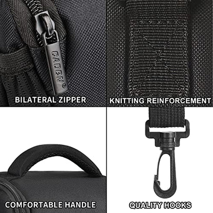 CADeN DSLR/SLR Camera Shoulder Bag Case with Adjustable Shoulder Strap, Compatible for Nikon, Canon, Sony Mirrorless Cameras Waterproof (Small) - size: Small