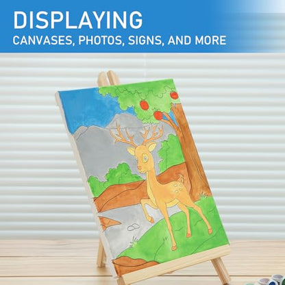 Falling in Art 16 Inch Tabletop Display Wood Easel Stand,4 Pack - style: 16"- 4p