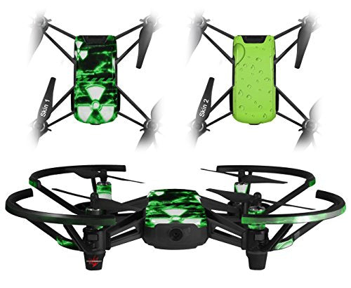 Skin Decal Wrap 2 Pack Compatible with DJI Ryze Tello Radioactive Green Drone NOT Included