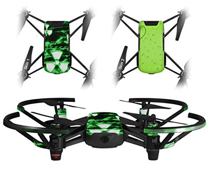 Skin Decal Wrap 2 Pack Compatible with DJI Ryze Tello Radioactive Green Drone NOT Included