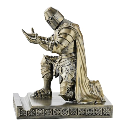 Medieval Templar Vanguard Officer Knight Pen Holder Desk Organizers Bronze - color: Bronze