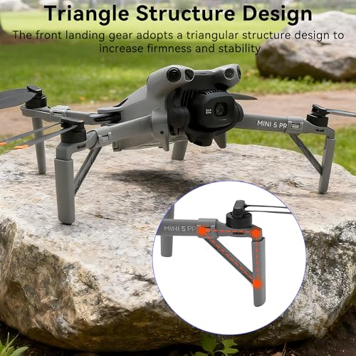 Mini 5 Pro Landing Gear - Extended Landing Legs Heightened Support Bracket Protector for DJI Mini 5 Pro Drone Accessories Portable Extension Feet Stand