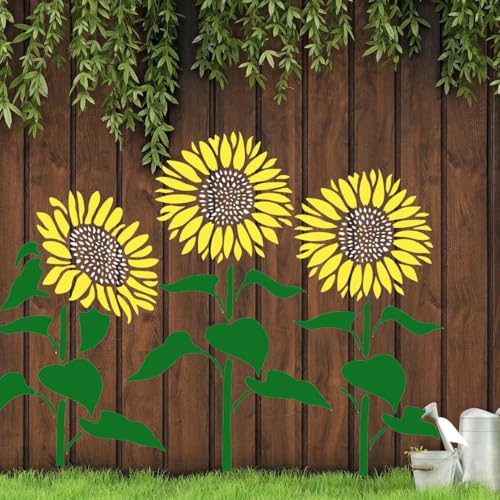 Large Flower Stencils for Wood Fence Walls Sunflower Stencils for Painting - style: Sunflower