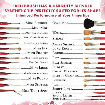 Princeton Velvetouch Long Round Brush, Synthetic, Short Handle, Size 8, 1 Count