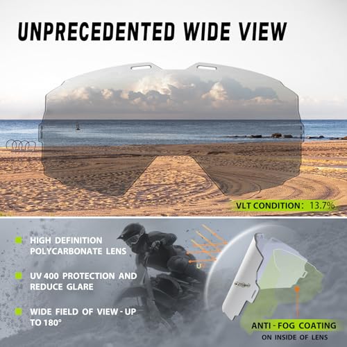 Motocross Goggles Anti-Fog Motorcycle Protective Eyewear for Men - color: Sliver