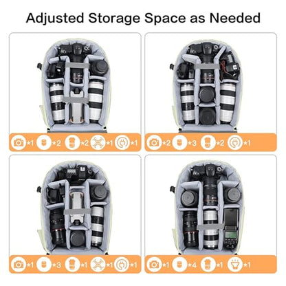 MOSISO Camera Backpack, DSLR/SLR/Mirrorless Photography Camera Bag - color: Beige